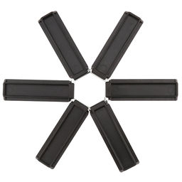 Подставка под горячее пластик/металл Компакт д19,2см h0,8см, складная, р-р в сложенном виде 4,5х5х8см, цвет - черный, в коробке (Китай) - Домашняя мода фото 2