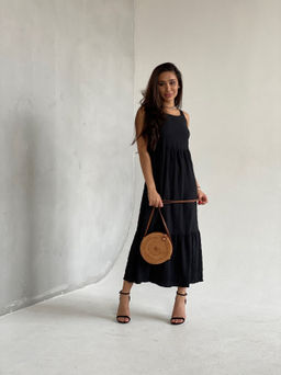 Martichelli Сарафан длинный чёрный  фото 6