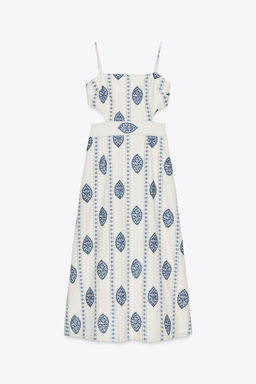MIDI DRESS WITH CUT-OUT EMBROIDERY - Zara фото 18