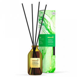 Ароматический диффузор 50мл "Perfect Harmony" 4х4х21,5см, настольный, стекло, палочки из микрофибры, парфюм, с пробником аромата, в коробке, "Medori" (Россия)