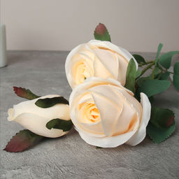 Цветок искусственный Роза букет 62 см 3 головы / HJY-3 /уп 2/400/ - Галеонтрейд фото 4