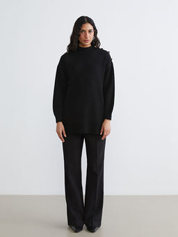 Dik Yaka Kad?n Triko Tunik