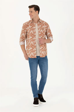 U. S. Polo Assn Мужская рубашка с длинным рукавом Stone - U.s. polo assn фото 4