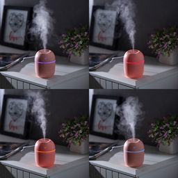 Увлажнитель воздуха, Luazon HM-20 ультразвуковой, 0.22 л, 1.5 Вт, USB, розовый