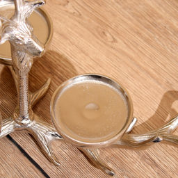 Подсвечник на 3 свечи «Рога», 42×42×30 см, алюминий