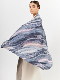 Большой, мягкий, тонкий и очень нежный двусторонний палантин с рисунком - Tantino фото 2