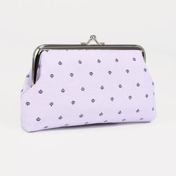 Косметичка женская на фермуаре, маленькая, с принтом «Корона», сиреневая