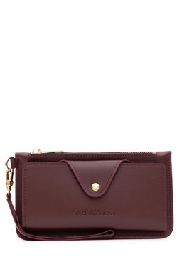 Женский бордовый кошелек - U.s. polo assn фото 4
