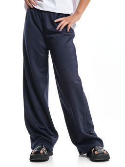 Брюки палаццо школьные штаны детская одежда девочке 33-7874 синий - Mini maxi фото 2