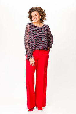 Блуза Swallow 803.2 черный+серебряный узор фото 744