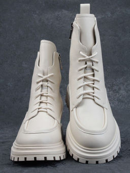 04-M3-886 BEIGE Ботинки зимние женские (натуральная кожа, натуральный мех)