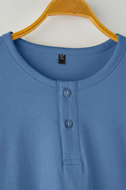 Indigo-Tas %100 Pamuk 2li Duz Erkek Cocuk Orme T-Shirt TKDAW26TS00010 - Trendyolmilla фото 7