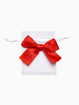 Цена за 50 шт. Мешочек подарочный «Бант органза», 7×9 см, бело-красный