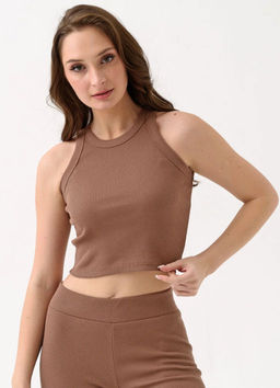 Майка-топ Кашкорсе рубчик лапша - Оптима фото 67