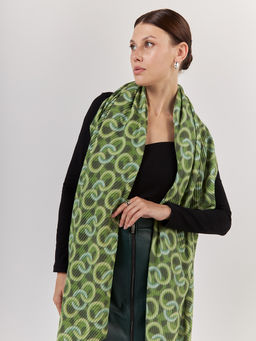 Большой, мягкий, тонкий и очень нежный двусторонний палантин с рисунком. - Tantino фото 3