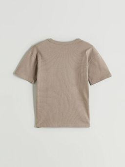 Bisiklet Yaka Bask?l? Erkek ?ocuk Ti??rt