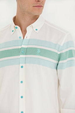 U. S. Polo Assn / Мужская мятная рубашка с длинным рукавом - U.s. polo assn фото 7