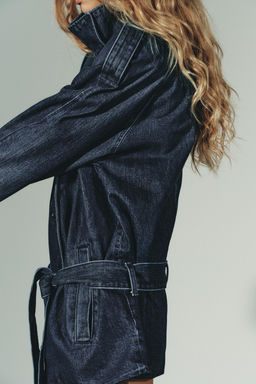 MIDI DENIM TRENCH COAT WITH BELT - Zara фото 7