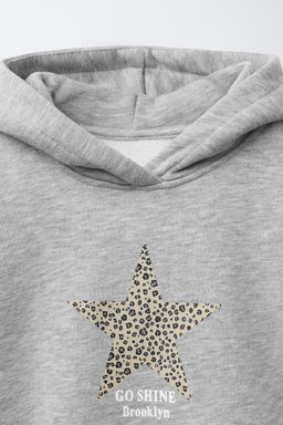 ANIMAL PRINT STAR HOODIE - Zara фото 3