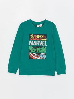 Bisiklet Yaka Hulk Bask?l? Uzun Kollu Erkek ?ocuk Ti??rt - Waikiki фото 2