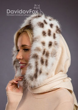 Платок трикотаж экомех рысь - Davidovfox фото 3