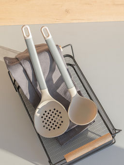 Набор кухонных принадлежностей из 2 шт. бежевый силикон, нейлон, ПП