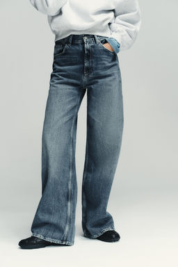 TRF HIGH-WAIST EXTRA WIDE-LEG JEANS - Zara фото 2