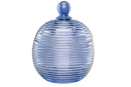 Горшочек д/меда 300 мл 10,7*10,7*13,5 см Каскад синий, стекло - Elan gallery фото 13