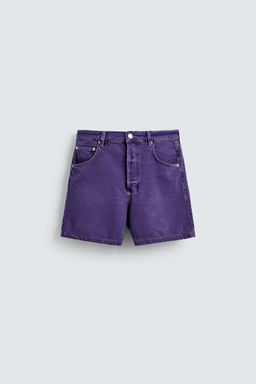 BERMUDA DENIM RELAXED FIT COLOR / Morado - Zara фото 6