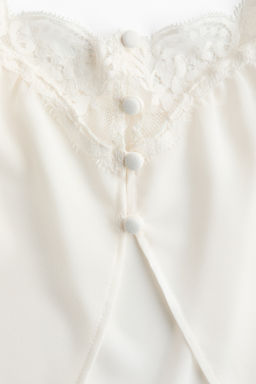 Top de tirantes espagueti con ribete de encaje - H&m фото 6