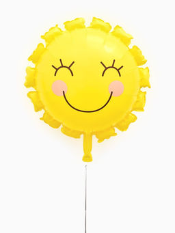 Цена за 2 шт. Воздушный шар фольгированный 22" "Солнышко" цвет желтый