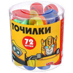 Цена за 72 шт. Точилка пластиковая «Круглая», МИКС, «Роботы»