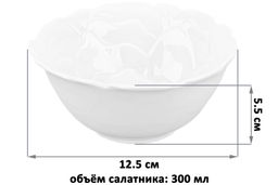 Набор 2 салатников 12,5*12,5*5,5 см 300 мл "Пион"