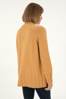 Женская водолазка светло-коричневого цвета меланжевого цвета Неожиданная скидка в корзине - U.s. polo assn фото 5