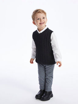 Beli Lastikli Erkek Bebek Pantolon