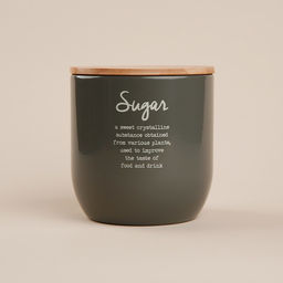 Банка для сахара SL Home, 1212 см, с бамбуковой крышкой, серая