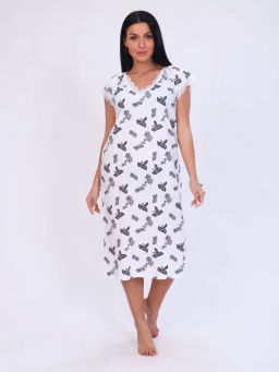 Ночная сорочка женская, цвет черный белый