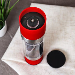 Мельница для специй и соли 22 см / РН-456 /уп 50/ красная механическая 2 в 1 - Галеонтрейд фото 3