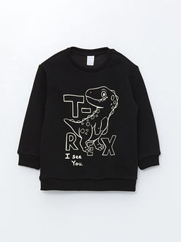 Bisiklet Yaka Bask?l? Erkek Bebek E?ofman Tak?m - Waikiki фото 2