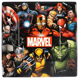 Цена за 10 шт. Тарелка бумажная MARVEL, 21 см, Мстители