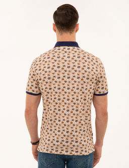 Kahverengi Slim Fit Polo Yaka Ti__rt