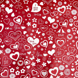 Цена за 10 шт. Бумага упаковочная глянцевая Сердце, двусторонняя, 70?100 см