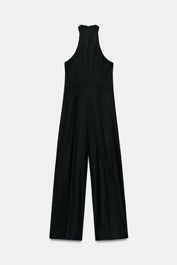 MONO HALTER ANCHO CON LINO / Negro - Zara фото 10