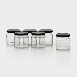 Набор стеклянных банок с черной крышкой и этикеткой, ТО-82, 0,39 л, 6 шт - Simaland фото 2