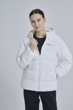 Пуховик короткий Белый