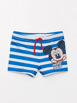 Beli Lastikli Mickey Mouse Bask?l? Erkek Bebek Deniz ?ortu