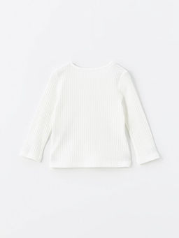 Bisiklet Yaka Uzun Kollu Basic K?z Bebek Ti??rt - Waikiki фото 3