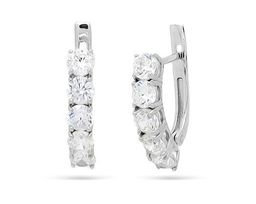 Серьги из серебра куб.циркон., В10-0024