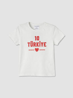 T?rkiye Bask?l? K?z ?ocuk ?ortlu Pijama Tak?m?