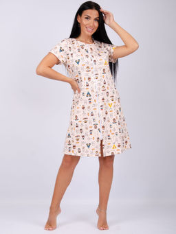 Халат Красотка 2 индейцы, трикотаж - Малина фото 10